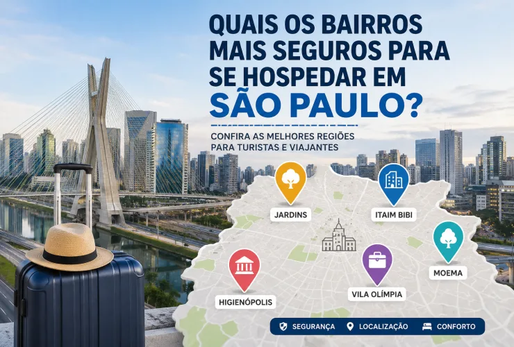 Quais são os bairros mais seguros para se hospedar em São Paulo?