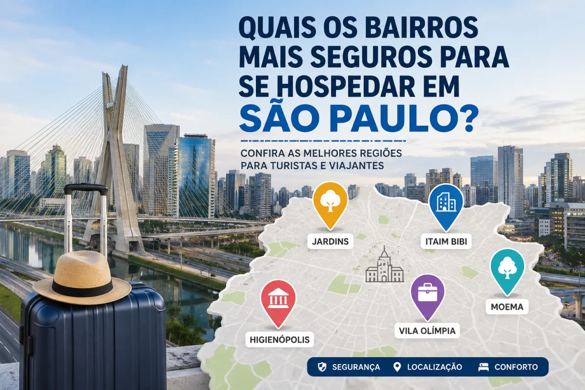 Quais são os bairros mais seguros para se hospedar em São Paulo?