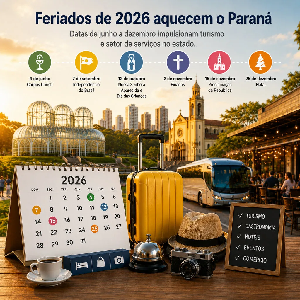 Feriados e viagens no Paraná 2026