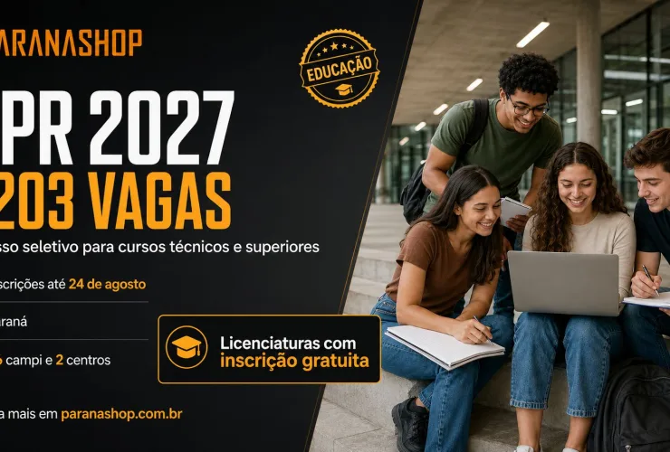 Estudantes em ambiente educacional representando o Processo Seletivo IFPR 2027, com vagas para cursos técnicos e superiores no Paraná.