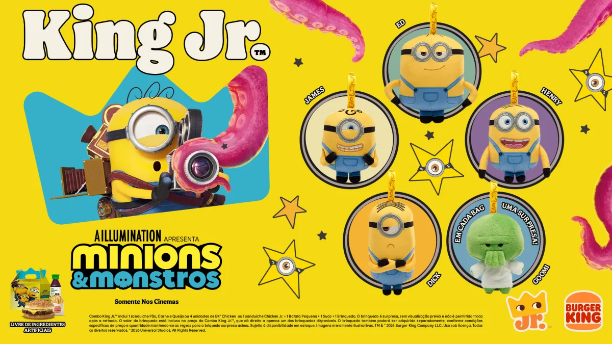 Minions invadem o Burger King em parceria ligada ao novo filme