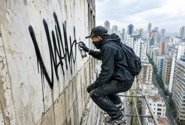 Pichadores desafiam a lei e transformam Curitiba em palco de uma disputa urbana