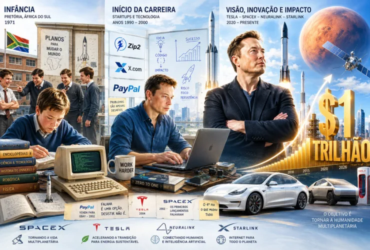 Fortuna de Elon Musk supera riqueza de nações e transforma empresário no primeiro trilionário da história