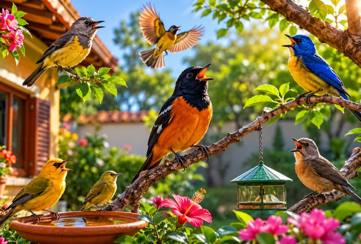 Por que os pássaros cantam no seu jardim?
