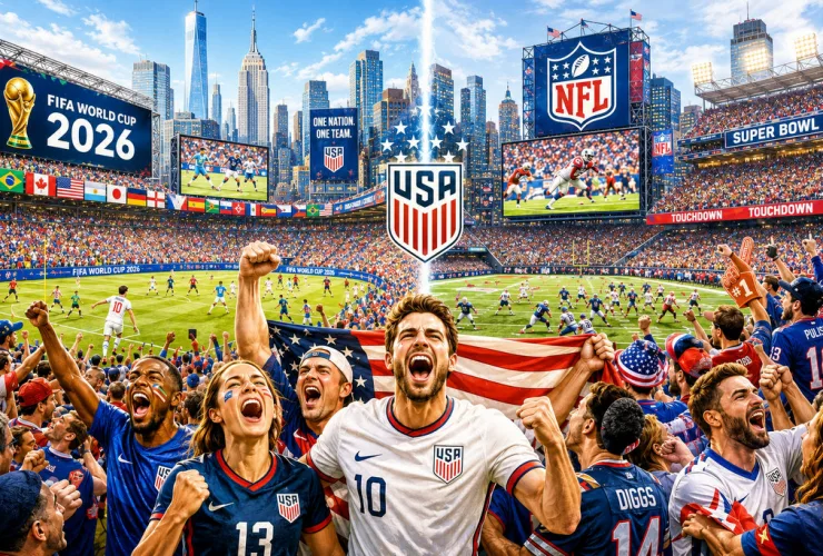 Futebol cresce nos EUA com a Copa de 2026, mas o futebol americano segue líder. Entenda como os americanos enxergam o esporte.