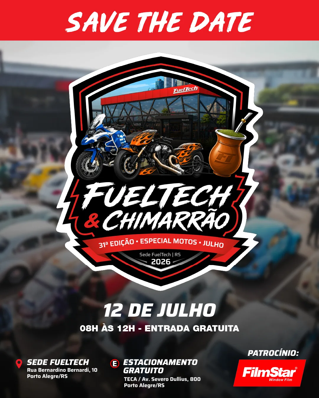 FuelTech & Chimarrão terá edição gratuita com mais de 120 motos em Porto Alegre