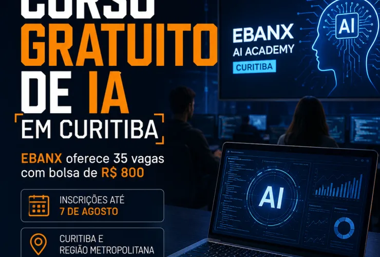 EBANX oferece curso gratuito de inteligência artificial para moradores de Curitiba e região