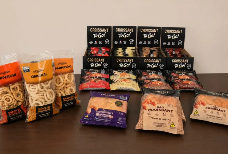 Croissants e produtos de panificação da Casa do Croissant, marca curitibana que completa 30 anos e amplia sua presença no mercado paranaense.