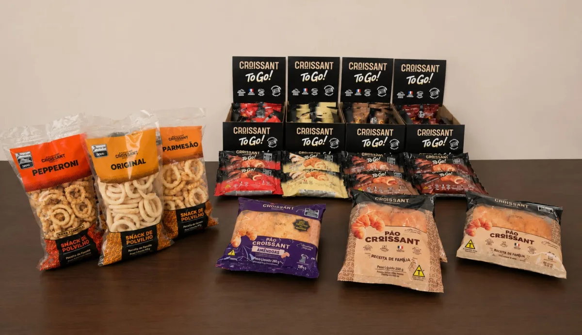 Croissants e produtos de panificação da Casa do Croissant, marca curitibana que completa 30 anos e amplia sua presença no mercado paranaense.