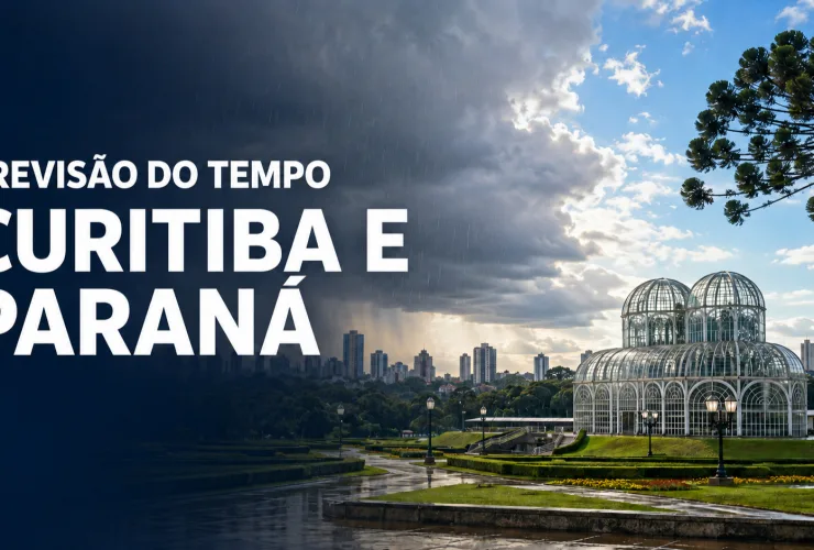 Previsão do tempo para Curitiba e Paraná, com chuva até sábado e tempo firme a partir de domingo