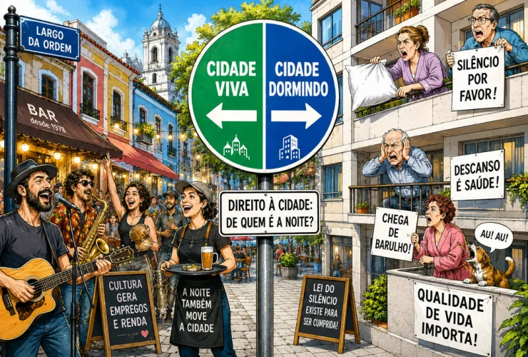 O avanço das reclamações por ruído coloca em xeque a boemia curitibana e divide opiniões sobre o direito à cidade.