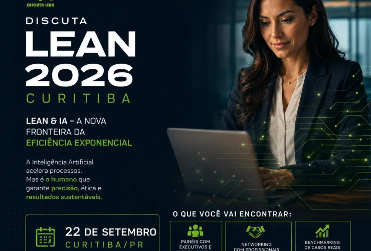 Fórum Discuta Lean reúne Lean e inteligência artificial em Curitiba em 22 e 23 de setembro