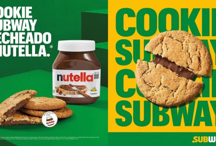 Subway lança cookie recheado com Nutella e faz promoção de R$ 1 no iFood