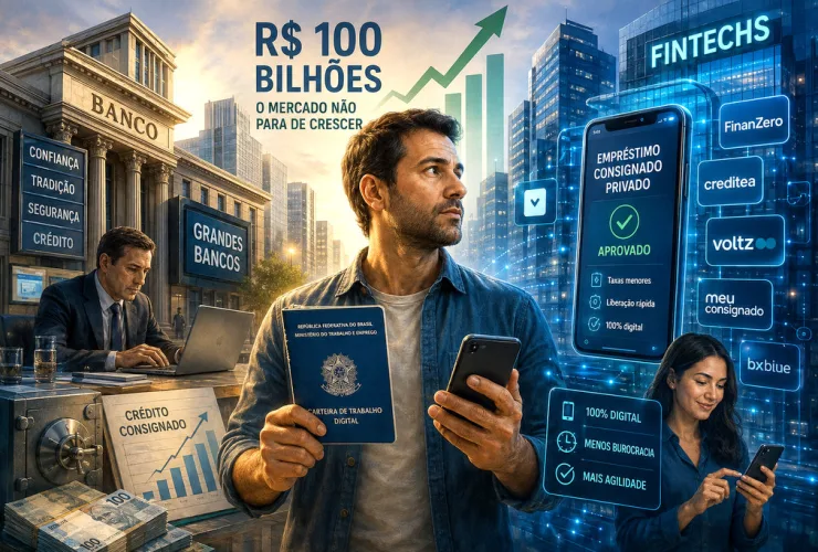 Consignado privado movimenta R$ 100 bilhões e acirra disputa