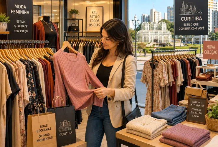 Lojas de roupas femininas em Curitiba com diferentes estilos, preços e propostas de moda