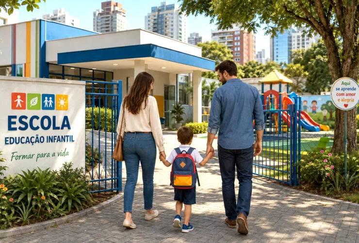 Fachada e ambiente escolar de colégios particulares de Curitiba