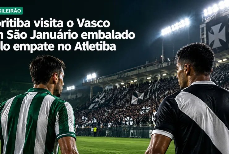 Coritiba visita o Vasco em São Januário embalado pelo empate no Atletiba