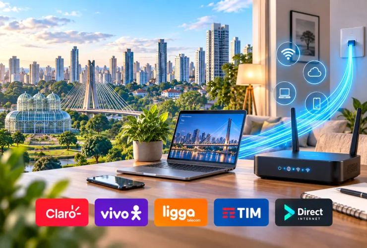 Comparativo dos principais provedores de internet de Curitiba e seus planos de fibra óptica