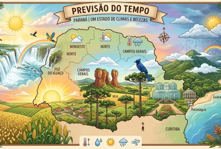Previsão do tempo para Curitiba e Paraná hoje