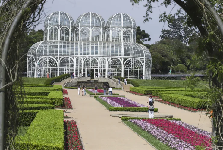 Estufa e jardins do Jardim Botânico de Curitiba