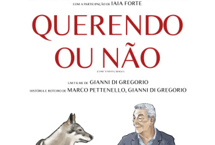 Cartaz oficial do filme Querendo ou Não, em exibição no Cine Teatro Ouro Verde, em Londrina